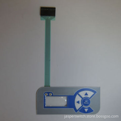 LED-embedded Membrane Switch Keypad with Rectangle Window, Metal Dome